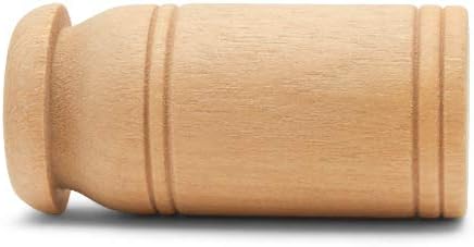 Wooden Milk Can, 1-5/8 inch, Pack of 10, Small Unfinished Cargo Drums, Perfect for Miniatures, Scale Models, Mini Train Making or Woodworking Craft Projects, by Woodpeckers