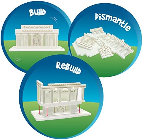 Imagimake Mapology - Monuments of USA, Build 10 3D Famous Landmarks | Educational 3D Puzzle, Learn Geography & 50+ Facts, Back to School Gift for Boys & Girls Ages 5,6,7,8,9,10,11,12 Years Old