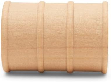 Wooden Oil Drums 1-5/8 Inch, Pack of 10, Small Unfinished Cargo Barrel, Perfect for Miniatures, Scale Models, Train Making or Woodworking Craft Projects, by Woodpeckers