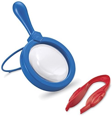 Learning Resources Magnifier & Tweezers - Fine Motor for Kids, Science Toys, STEM, Toddler Explorer Kit, Boys and Girls Gifts, Ages 3+