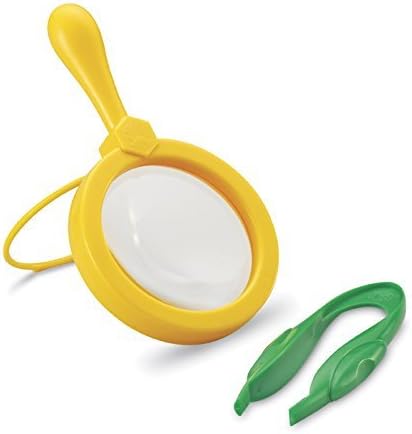 Learning Resources Magnifier & Tweezers - Fine Motor for Kids, Science Toys, STEM, Toddler Explorer Kit, Boys and Girls Gifts, Ages 3+