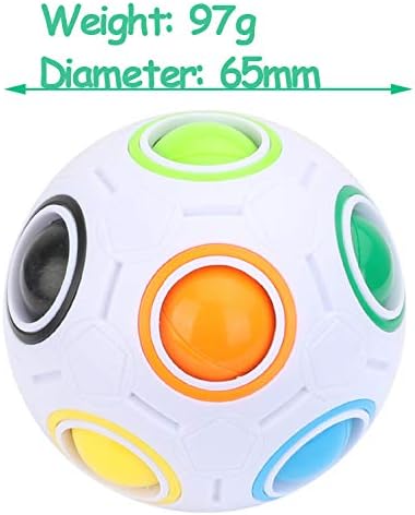 Magic Rainbow Ball Puzzle Fidget Stress Relief Ball Brain Teasers Games 12Holes