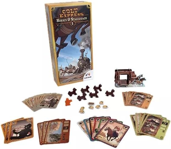 Ludonate Colt Express Horses & Stagecoach Card Game Expansion - Exciting Western Strategy with New Loot & Events