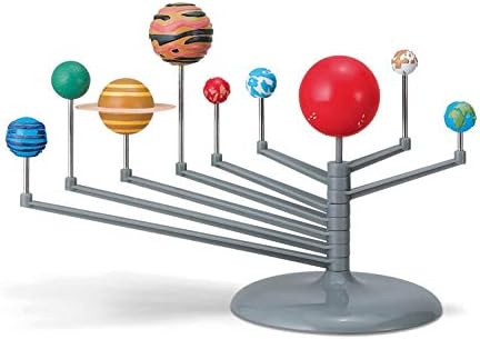 4M Solar System Planetarium - DIY Glow-in-the-Dark Model Kit for Kids | Build a 11.8 in rotating solar system with snap-together planets, glow paint, stand, and educational space facts
