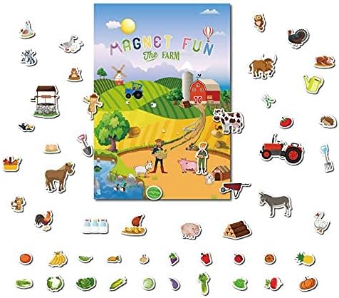 GRANDLMOON Magnetic Portable Playboard Farm Life (58 Pcs)