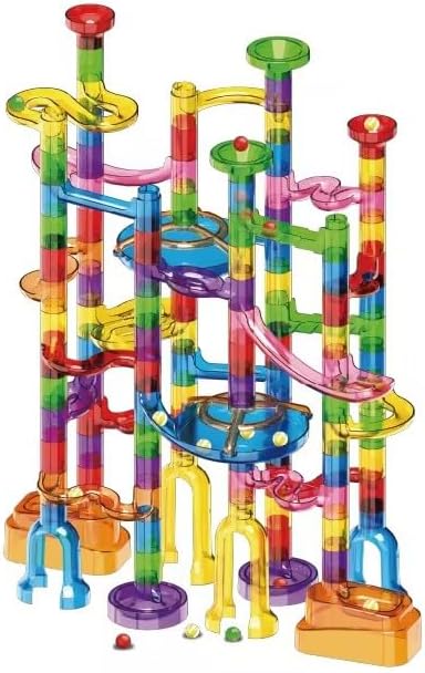 MaxTronic Marble Run, 150 Pcs Marble Maze Race Building Blocks Toy Game & STEM Learning Toys Christmas Birthday Gift for Kids Aged 3-12