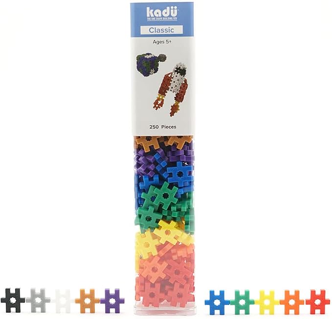 KADÜ 250 Piece Classic Set Kids Age 5+ Building Block STEM Interlocking Toy | Creative Mini Sensory Construction Puzzle tiles - Open Ended Play Gift Boys + Girls - Classroom Homeschool Manipulatives