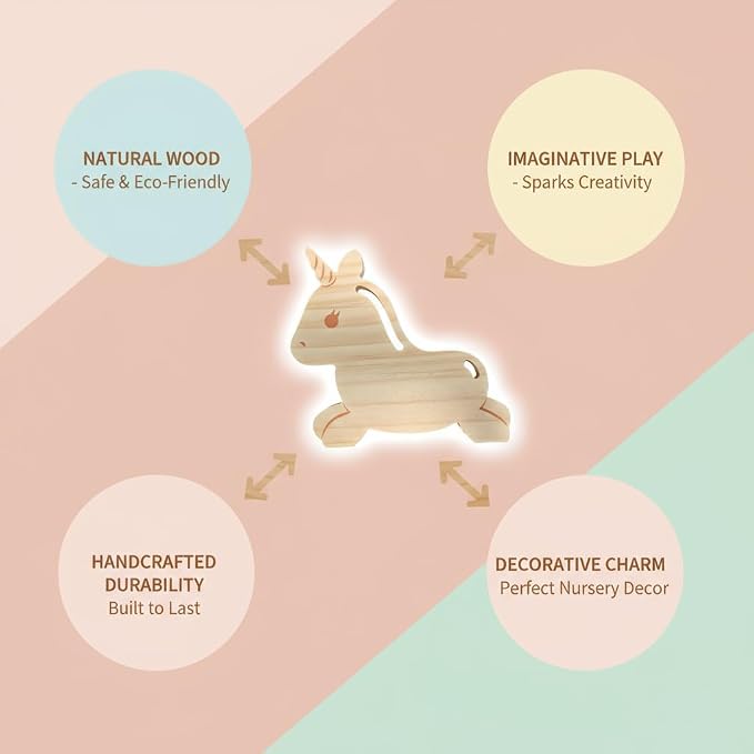 Wooden Lacing Toys for Kids DIY Toy Plane Activities Car Travel Toy Montessori Educational Learning Threading Toys for Fine Motor Skills (Rainbow Unicorn)