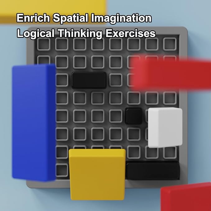 Logic Puzzle Brain Teaser Game for Kids & Adults, 88 Challenges 4 Difficulty Levels, Portable Design for Brain Training (1pcs)