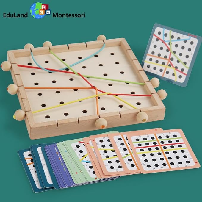 Threading & Stringing Game – Travel-Friendly Logical Sewing Toy for Kids Ages 3–7 Fine Motor Skills & Practical Life Activity, Educational STEM Gift Preschool & Occupational Therapy