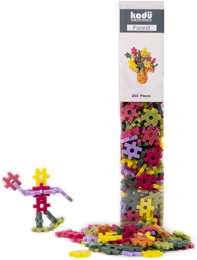 KADÜ 250 Piece Forest Set Kids Age 5+ Building Block STEM Interlocking Toy | Creative Mini Sensory Construction Puzzle tiles - Open Ended Play Gift Boys + Girls - Classroom Homeschool Manipulatives