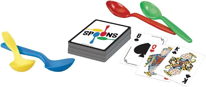 Mini Spoons Playing Card Games for Kids Deck of Cards Fun Family Games | Deck of Cards, Spoons Game, Multi-Player, Spoons Inc, Family Game Night, Travel Game