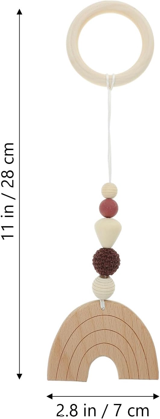 Toddmomy 4Pcs Wood Toys Wooden Hanging Toy Wood Activity Pendant Hanging Sensory Nursery Decor