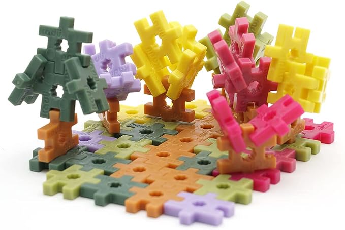 KADÜ 250 Piece Forest Set Kids Age 5+ Building Block STEM Interlocking Toy | Creative Mini Sensory Construction Puzzle tiles - Open Ended Play Gift Boys + Girls - Classroom Homeschool Manipulatives