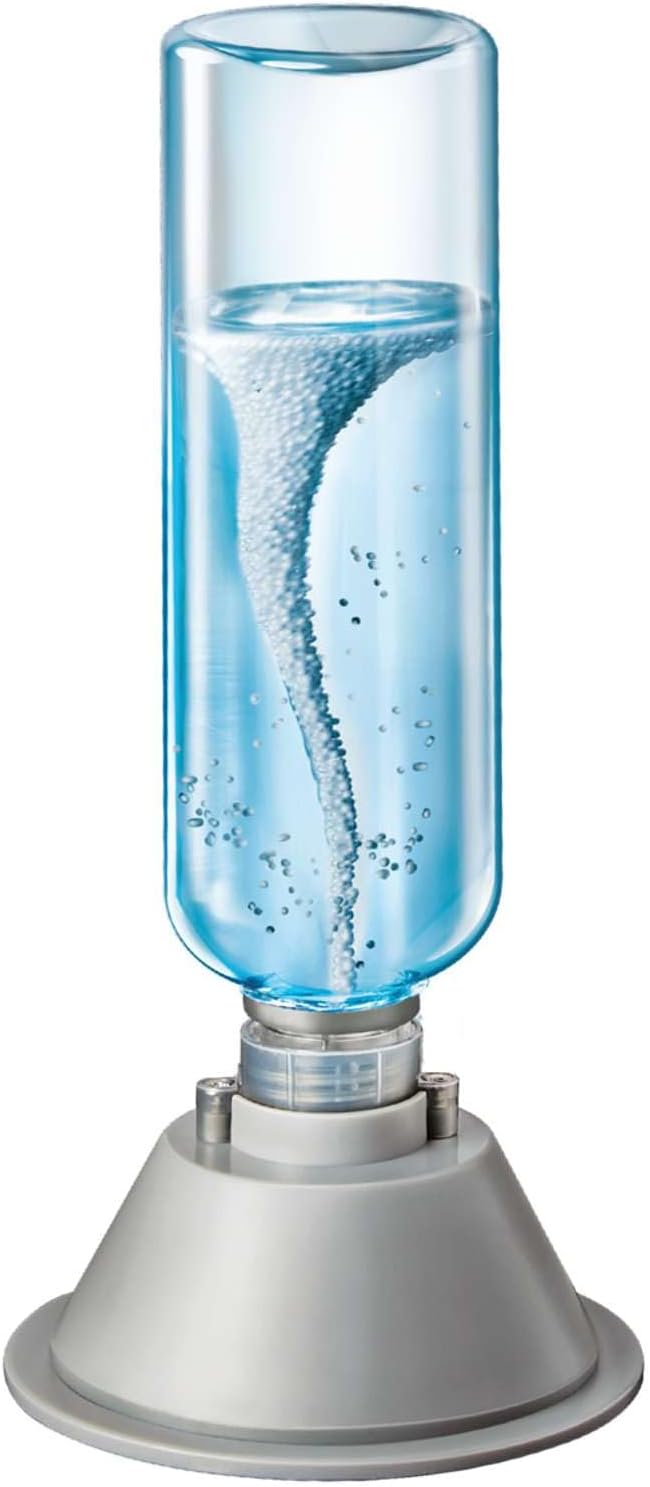 Rhode Island Novelty 4M KidzLabs Tornado Maker Kit - STEM, Science Lab | Create a spinning vortex in a water bottle; battery powered weather experiment for STEM classrooms and science fairs