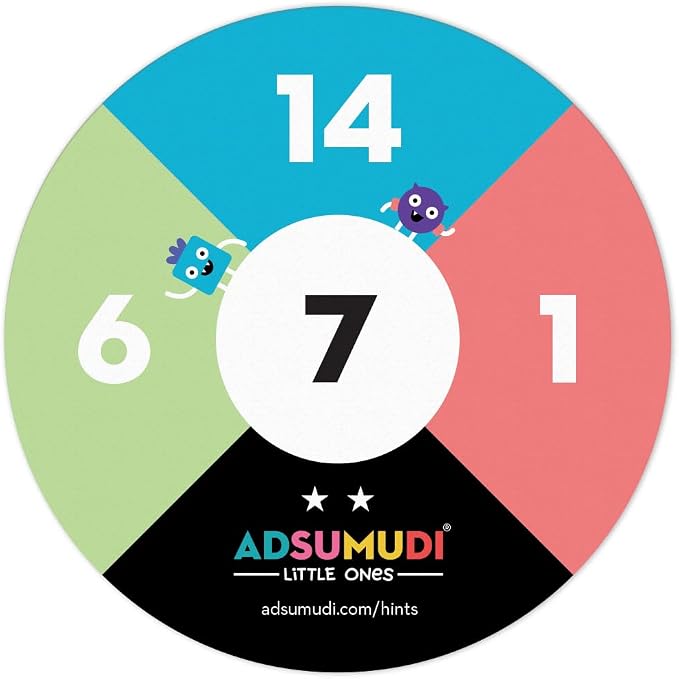 Evermade Adsumudi Math Game - Little Ones - The Adorably Fun Game for Clever Kids to Grow Their Addition, Subtraction and Mental Math Skills - Great for Ages 4 and Up