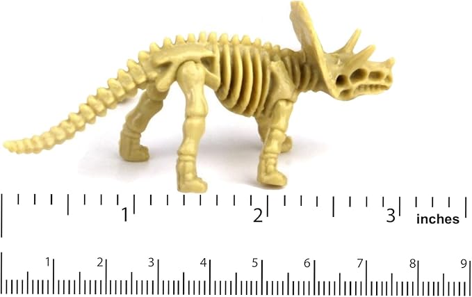 Bedwina Dinosaur Fossil Skeleton - (Bulk Pack of 120) 3.7 Inch Assorted Plastic Dino Figure Bones for Kids Science Dig Kit, Digging Sandbox Bins Play Toys, Party Favors, Birthday Decorations