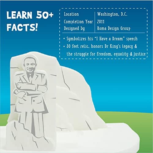 Imagimake Mapology - Monuments of USA, Build 10 3D Famous Landmarks | Educational 3D Puzzle, Learn Geography & 50+ Facts, Back to School Gift for Boys & Girls Ages 5,6,7,8,9,10,11,12 Years Old