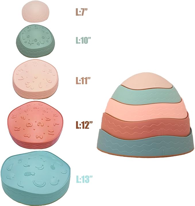 Fanboxk Stepping Stones for Kids,Non-Slip Toddler Sensory Toy | Sensory Balance Stepping Stones for Promoting Toddler Balance Coordination Skills,Up to 220 LBS for Indoors or Outdoors Play