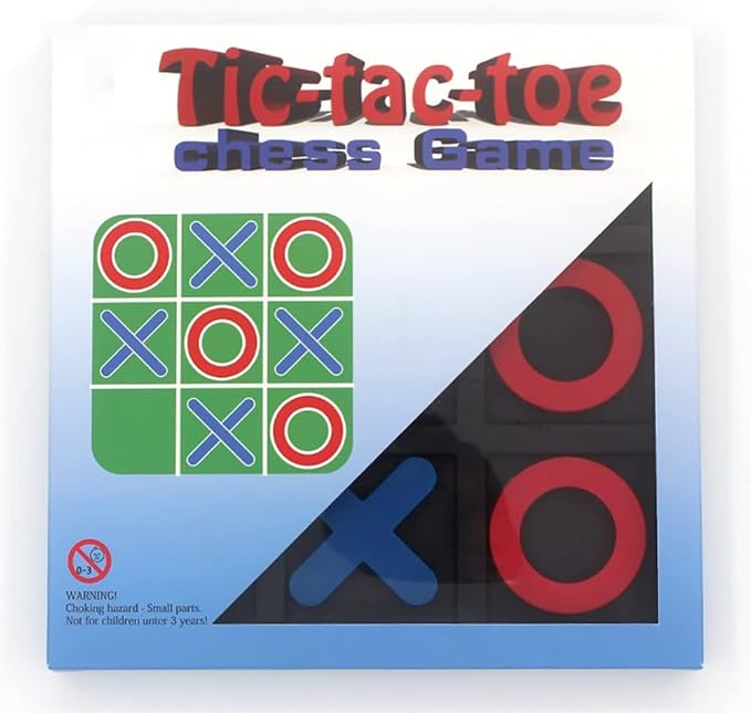 Tic Tac Toe Board Game, Classical Family Board Game | Children's Tic Tac Toe Game, Plastic tic tac Toe Game, Board Size 15 X 15 cm