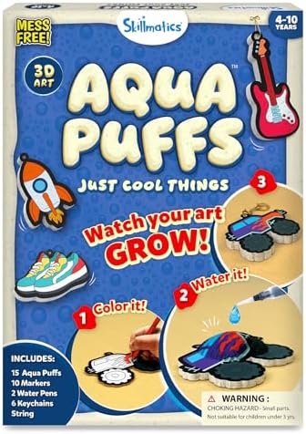 Skillmatics Aqua Puffs Just Cool Things & Snip, Snip! Multi-Theme Bundle, DIY Creative Activity, Gifts for Boys & Girls Ages 3, 4, 5, 6, 7, 8, 9,10