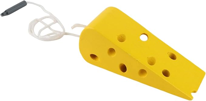 TOPINCN Fine Motor Skill Wooden Lacing Cheese Toy Safe for Babies Cognitive Skills Development Beech Wood Portable 1 Unit