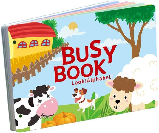 Montessori Busy Book (Farm Theme) – Preschool Learning Activities for Ages 3+, Fine Motor Skills, Interactive Velcro Activity Book, Travel Toy for Kids