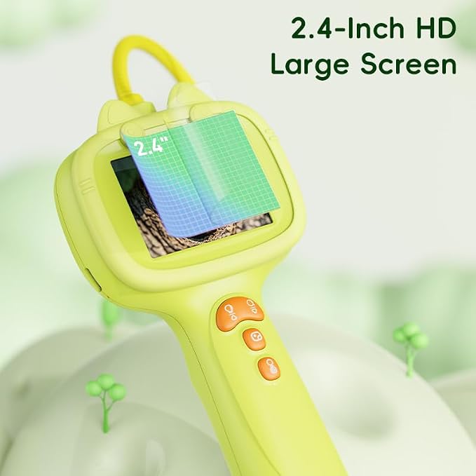 Kids Borescope Camera, STEM Learning Toy for 3+ Years Old Boys Girls | Back to School & Birthday Gift for Kids, Portable Outdoor Camping Exploration Toy with 8 LED Lights & 2.4‑Inch Screen