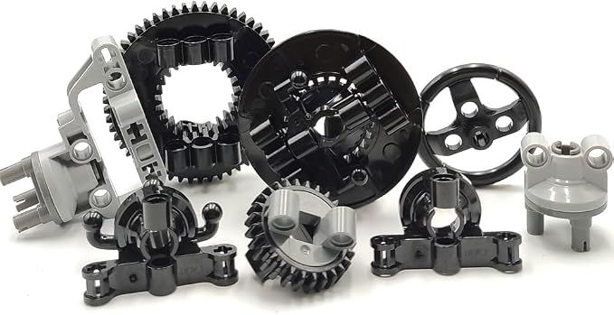 dspitwod MOC Technical Wheels Connectors Rack Gear Car Suspension Building Brick Accessories Pieces Sets STEM Learning Kits Engineering Toy Gift for Kids …