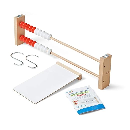 hand2mind-93440 20-Bead Giant Magentic Rekenrek Colored Abacus, for Kids, Wooden Counting Math Manipulatives, Learn Counting and Numbers (Set of 1) | Number Rack for Kids, Abacus for Kids Math, Counting Beads, Math Counters, Educational Toys for Elemen...