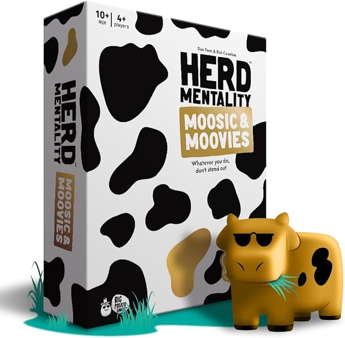 Big Potato Herd Mentality Moovies & Moosic Board Game | Fun for The Whole Family