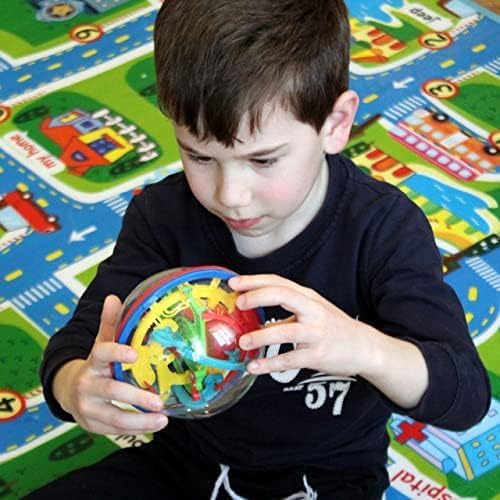 3D Maze Ball, 4.7'' Interactive Labyrinth Puzzle Game with 100 Obstacles | Brain Teaser Game, Educational Toy, Interactive Maze Sphere Game