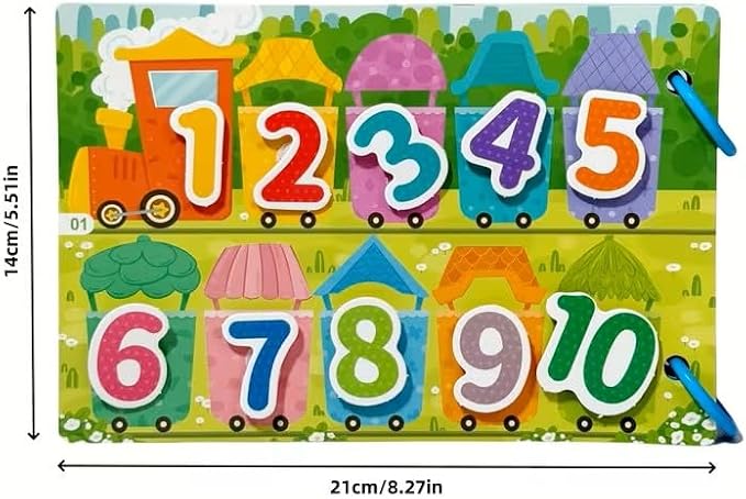 Montessori Busy Book Sorting Toys for Toddlers 2-4, Quiet Book Educational Preschool Learning Activities for Kids, Sensory Fine Matching Games for 3 Year Old Boys Girls Gifts(Light Blue)