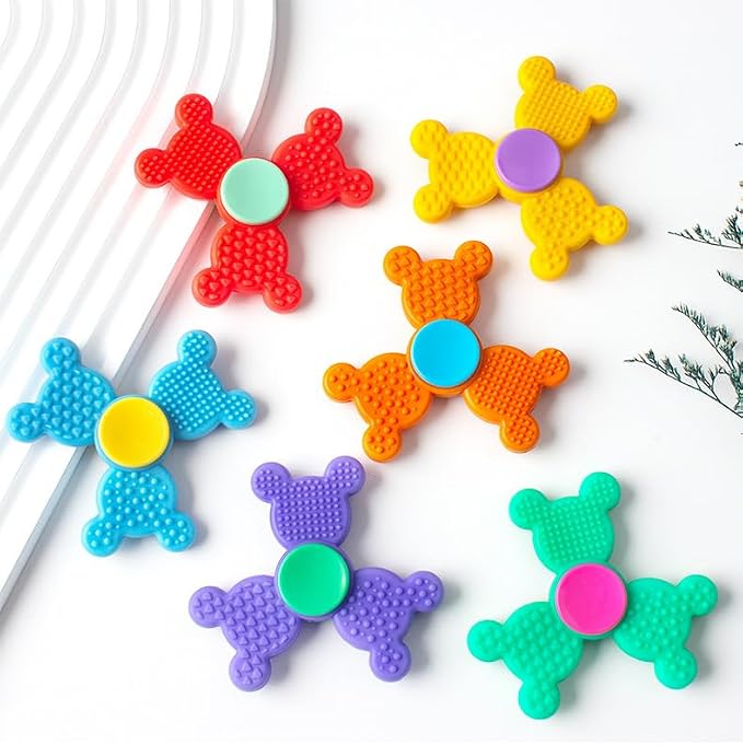 11PCS Silicone Spinners,Sensory Toys for Kids and Adults,Worry Stones for Anxiety,Quite Fidget Toys for Classroom, Prizes in Bulk for School, Classroom Prizes,Treasure Box Toys