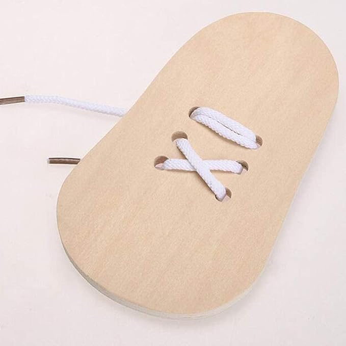 JJLFresheners Shoes Learning Kits Learn to Tie Your Own for Practical Learning for Training Board Toddler Early Wooden Threading Lacing Shoes