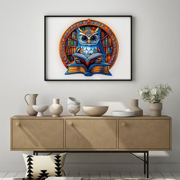 Unique Wooden Puzzles for Adults, Book Owl Puzzle 200 Pieces, Animal Shaped Wood Puzzles Adult, Wooden Jigsaw Puzzles for Adults, Family Games for Kids and Adults