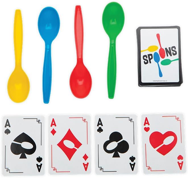 On the Go Spoons Playing Card Games for Kids Deck of Cards Fun Family Games
