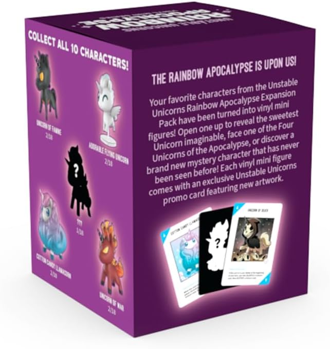 Unstable Games - Unstable Unicorns Vinyl Mini Figures Series Mystery Blind Box - Rainbow Apocalypse