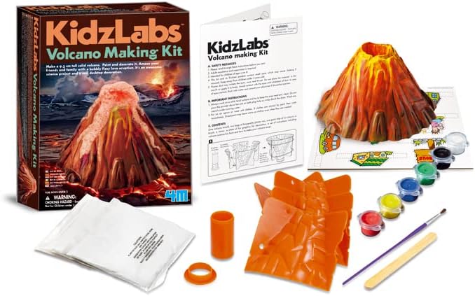 4M KidzLabs Volcano Making Kit, DIY Science Kit STEM, For Boys & Girls Ages 8+