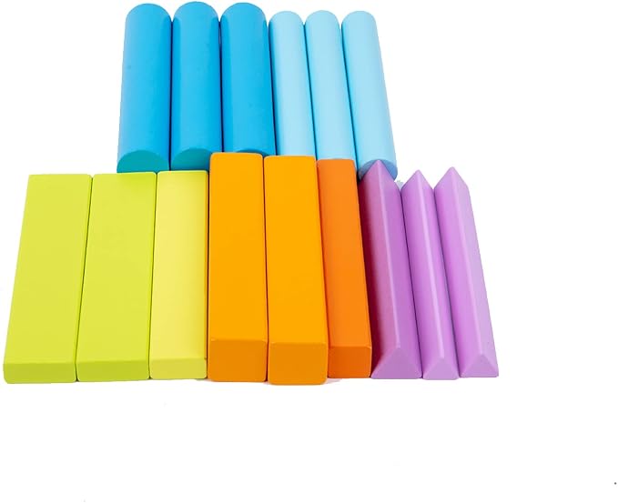 Adena Montessori 15-Piece Shape Sorting Sticks Toy, 1-3y | 15 gradient-colored pegs + pegbox. Builds color/shape recognition, fine motor & problem-solving. Montessori gift 1-3y.