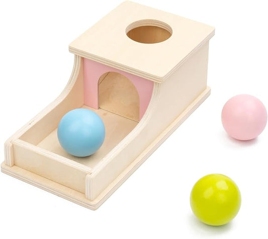 Montessori Toys for 1 Year Old, Wooden Object Permanence Box for Babies | 9 Month Old Baby Toys, Preschool Infant Toys 6-12 Months Developmental, Cause and Effect Ball Drop Toy