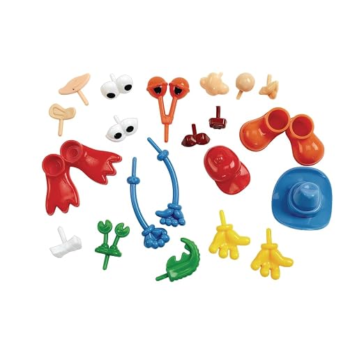 Colorations - BUILDME Creative Creatures Dough Builders (Includes 260 pieces) - Dough & Molding Clay Accessories for Kids - Screen-Free Play Time - Builds Animals & Characters | Body Pieces and Eyes for Play Dough, Ages 3 and up, Screen-Free Play, Crea...