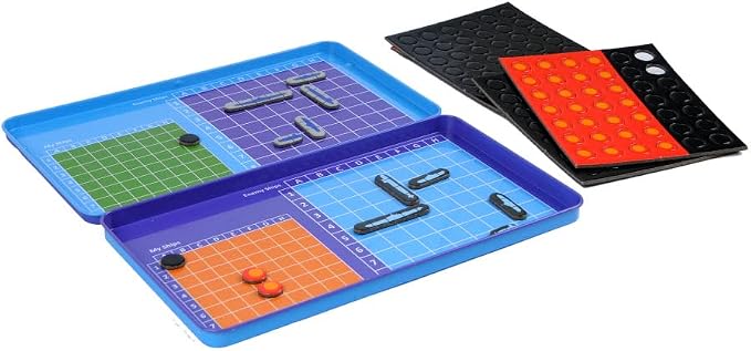 The Purple Cow- Battlefleet Game- Magnetic Travel Game for Kids and Adults. Classic Strategy Game for Thinking