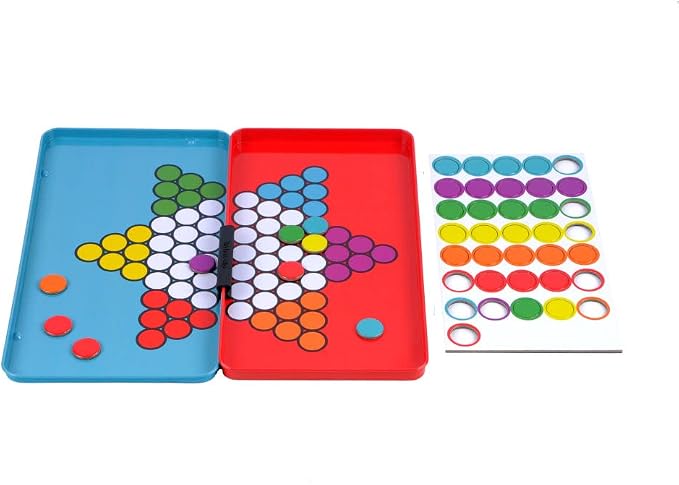 The Purple Cow- Magnetic, Lightweight, Travel Size Chinese Checkers Board Game for Kids and Adults. Classic Game with a Modern Twist.