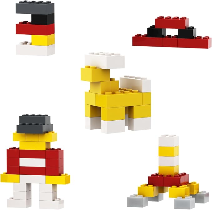 300 Pcs Classic Building Bricks, Red Bulk Bricks,Compatible with Lego and Major Brands Parts and Pieces, Creative Building Block Toys for Boys Girls Ages 6 7 8 9 10 Year Old