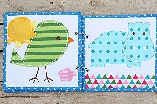 Urban Zoologie Quiet Book - 8 Pages of Safari Animal adventures Baby sensory activity, Handmade by TomToy