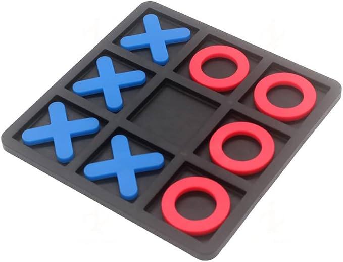Tic Tac Toe Board Game, Classical Family Board Game | Children's Tic Tac Toe Game, Plastic tic tac Toe Game, Board Size 15 X 15 cm