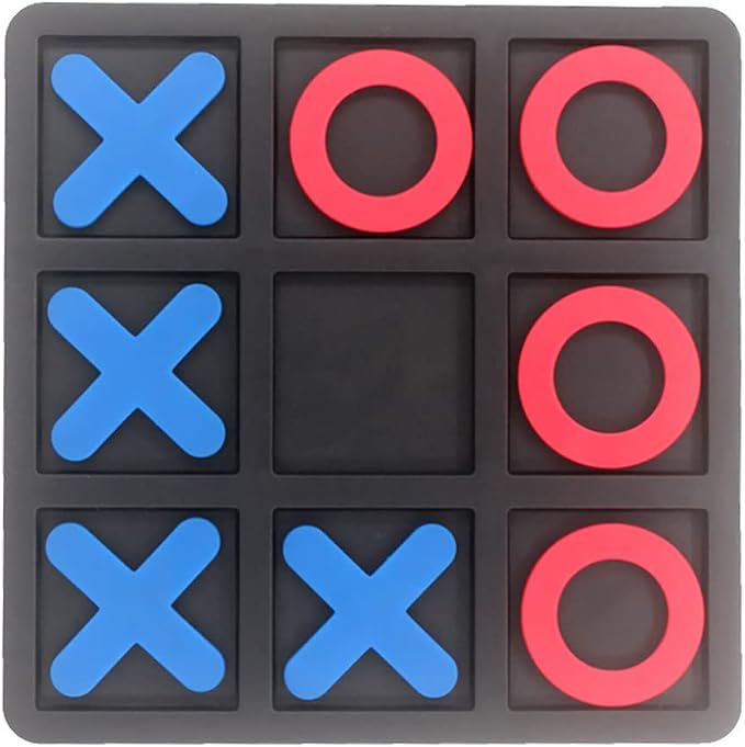 Tic Tac Toe Board Game, Classical Family Board Game | Children's Tic Tac Toe Game, Plastic tic tac Toe Game, Board Size 15 X 15 cm