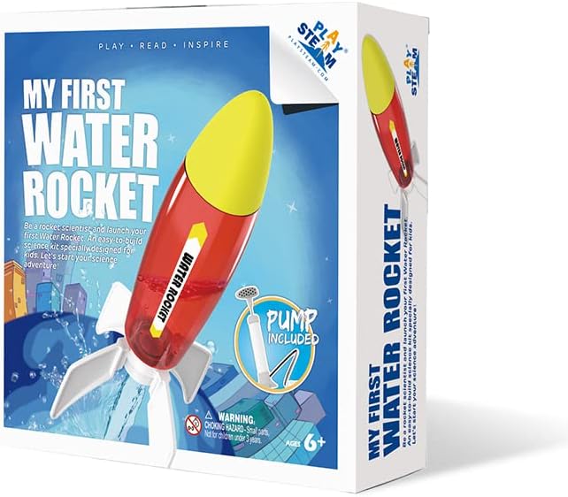PLAYSTEM Water Rocket Launcher for Kids（50 Meters） - DIY Science Stem Toys - Xmas Gift for Boys & Girls