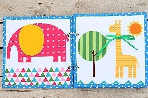 Urban Zoologie Quiet Book - 8 Pages of Safari Animal adventures Baby sensory activity, Handmade by TomToy